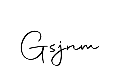 Create a beautiful signature design for name Gsjnm. With this signature (Autography-DOLnW) fonts, you can make a handwritten signature for free. Gsjnm signature style 10 images and pictures png