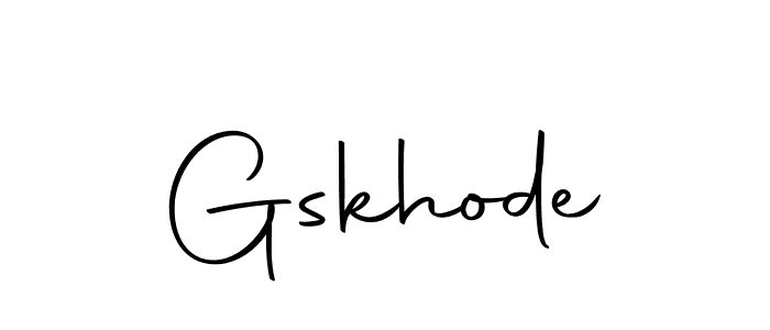 Make a beautiful signature design for name Gskhode. With this signature (Autography-DOLnW) style, you can create a handwritten signature for free. Gskhode signature style 10 images and pictures png