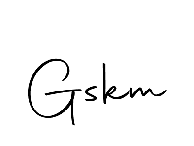 Design your own signature with our free online signature maker. With this signature software, you can create a handwritten (Autography-DOLnW) signature for name Gskm. Gskm signature style 10 images and pictures png