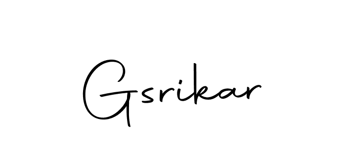 Design your own signature with our free online signature maker. With this signature software, you can create a handwritten (Autography-DOLnW) signature for name Gsrikar. Gsrikar signature style 10 images and pictures png