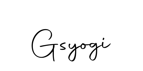 Design your own signature with our free online signature maker. With this signature software, you can create a handwritten (Autography-DOLnW) signature for name Gsyogi. Gsyogi signature style 10 images and pictures png