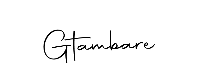 Design your own signature with our free online signature maker. With this signature software, you can create a handwritten (Autography-DOLnW) signature for name Gtambare. Gtambare signature style 10 images and pictures png