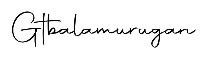 Download transparent PNG signature for name Gtbalamurugan styled with Autography-DOLnW font. Ready to paste directly into PDF and Word agreements. Gtbalamurugan signature style 10 images and pictures png