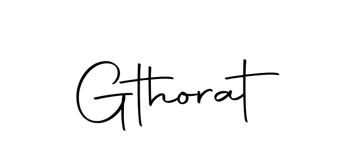 Design your own signature with our free online signature maker. With this signature software, you can create a handwritten (Autography-DOLnW) signature for name Gthorat. Gthorat signature style 10 images and pictures png