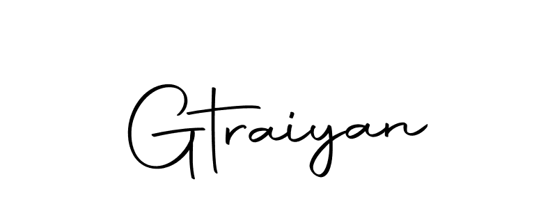 if you are searching for the best signature style for your name Gtraiyan. so please give up your signature search. here we have designed multiple signature styles  using Autography-DOLnW. Gtraiyan signature style 10 images and pictures png