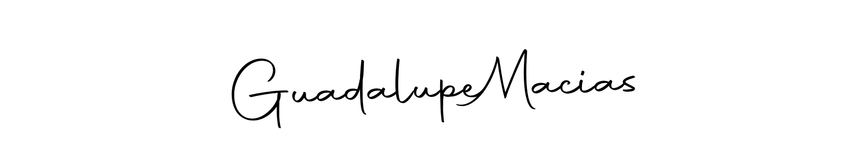 The best way (Autography-DOLnW) to make a short signature is to pick only two or three words in your name. The name Guadalupe  Macias include a total of six letters. For converting this name. Guadalupe  Macias signature style 10 images and pictures png