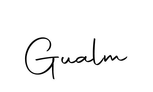 Gualm stylish signature style. Best Handwritten Sign (Autography-DOLnW) for my name. Handwritten Signature Collection Ideas for my name Gualm. Gualm signature style 10 images and pictures png