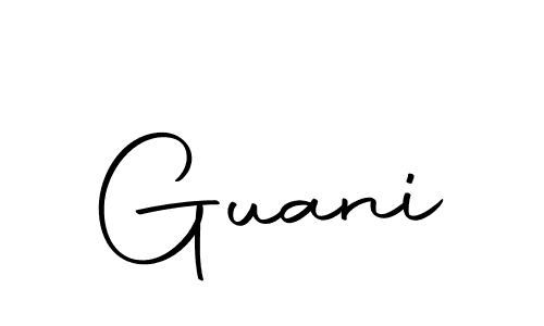 Use a signature maker to create a handwritten signature online. With this signature software, you can design (Autography-DOLnW) your own signature for name Guani. Guani signature style 10 images and pictures png