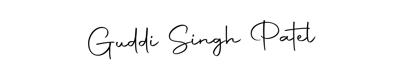 Create a beautiful signature design for name Guddi Singh Patel. With this signature (Autography-DOLnW) fonts, you can make a handwritten signature for free. Guddi Singh Patel signature style 10 images and pictures png