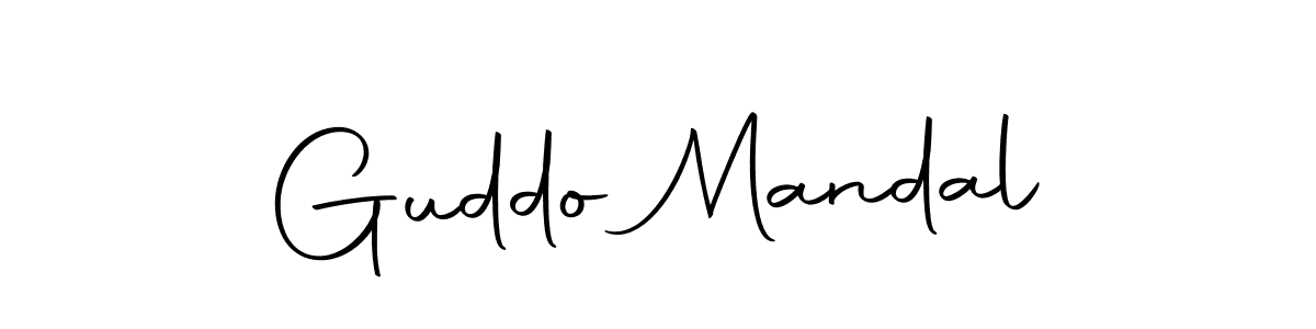 How to make Guddo Mandal name signature. Use Autography-DOLnW style for creating short signs online. This is the latest handwritten sign. Guddo Mandal signature style 10 images and pictures png