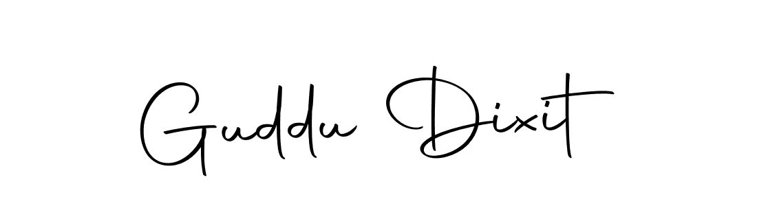 Design your own signature with our free online signature maker. With this signature software, you can create a handwritten (Autography-DOLnW) signature for name Guddu Dixit. Guddu Dixit signature style 10 images and pictures png