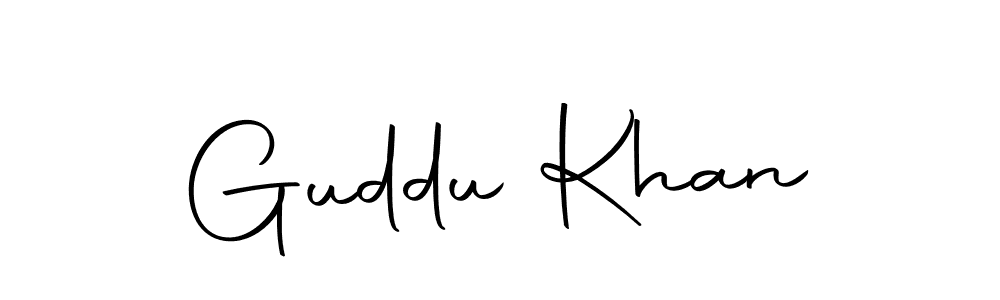 How to make Guddu Khan name signature. Use Autography-DOLnW style for creating short signs online. This is the latest handwritten sign. Guddu Khan signature style 10 images and pictures png