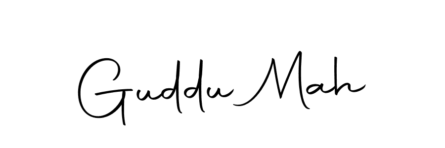 Make a beautiful signature design for name Guddu Mah. With this signature (Autography-DOLnW) style, you can create a handwritten signature for free. Guddu Mah signature style 10 images and pictures png