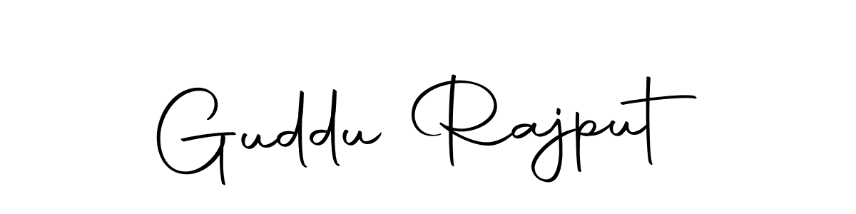 How to make Guddu Rajput name signature. Use Autography-DOLnW style for creating short signs online. This is the latest handwritten sign. Guddu Rajput signature style 10 images and pictures png