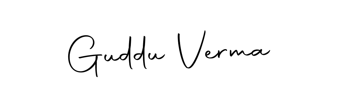 Make a beautiful signature design for name Guddu Verma. With this signature (Autography-DOLnW) style, you can create a handwritten signature for free. Guddu Verma signature style 10 images and pictures png