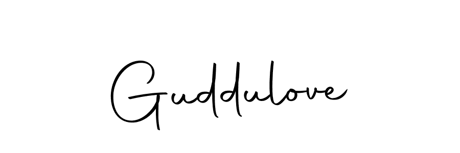 How to make Guddulove name signature. Use Autography-DOLnW style for creating short signs online. This is the latest handwritten sign. Guddulove signature style 10 images and pictures png