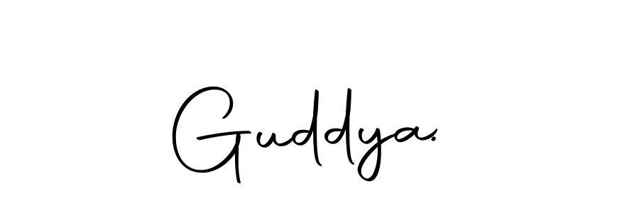 The best way (Autography-DOLnW) to make a short signature is to pick only two or three words in your name. The name Guddya  . include a total of six letters. For converting this name. Guddya  . signature style 10 images and pictures png