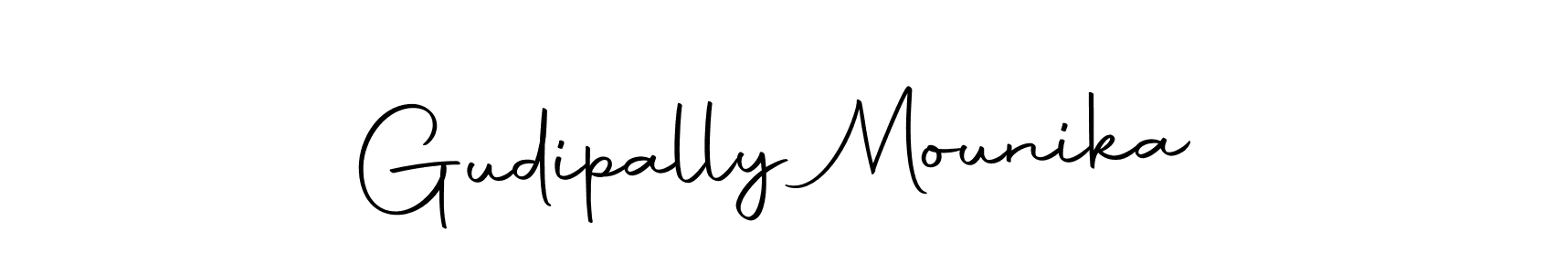 Use a signature maker to create a handwritten signature online. With this signature software, you can design (Autography-DOLnW) your own signature for name Gudipally Mounika. Gudipally Mounika signature style 10 images and pictures png