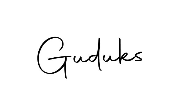 Create a beautiful signature design for name Guduks. With this signature (Autography-DOLnW) fonts, you can make a handwritten signature for free. Guduks signature style 10 images and pictures png