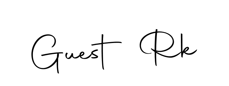 Design your own signature with our free online signature maker. With this signature software, you can create a handwritten (Autography-DOLnW) signature for name Guest Rk. Guest Rk signature style 10 images and pictures png