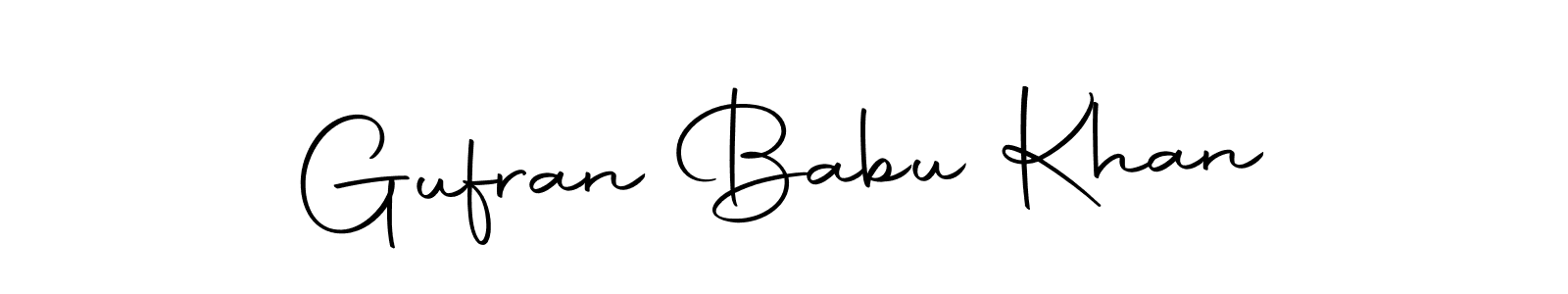 if you are searching for the best signature style for your name Gufran Babu Khan. so please give up your signature search. here we have designed multiple signature styles  using Autography-DOLnW. Gufran Babu Khan signature style 10 images and pictures png