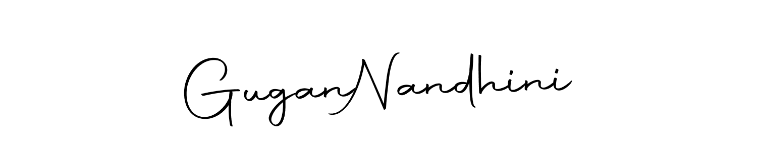 Design your own signature with our free online signature maker. With this signature software, you can create a handwritten (Autography-DOLnW) signature for name Gugan  Nandhini. Gugan  Nandhini signature style 10 images and pictures png