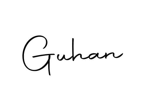 Use a signature maker to create a handwritten signature online. With this signature software, you can design (Autography-DOLnW) your own signature for name Guhan. Guhan signature style 10 images and pictures png