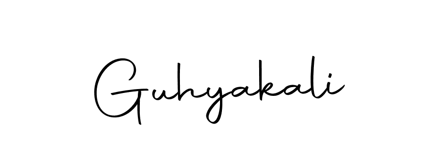 Use a signature maker to create a handwritten signature online. With this signature software, you can design (Autography-DOLnW) your own signature for name Guhyakali. Guhyakali signature style 10 images and pictures png