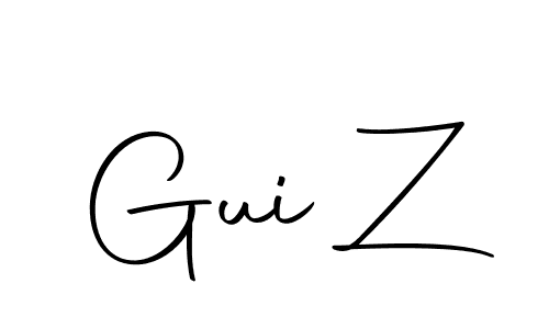 Create a beautiful signature design for name Gui Z. With this signature (Autography-DOLnW) fonts, you can make a handwritten signature for free. Gui Z signature style 10 images and pictures png