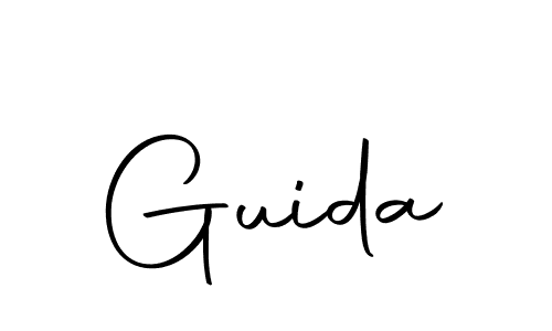 Design your own signature with our free online signature maker. With this signature software, you can create a handwritten (Autography-DOLnW) signature for name Guida. Guida signature style 10 images and pictures png