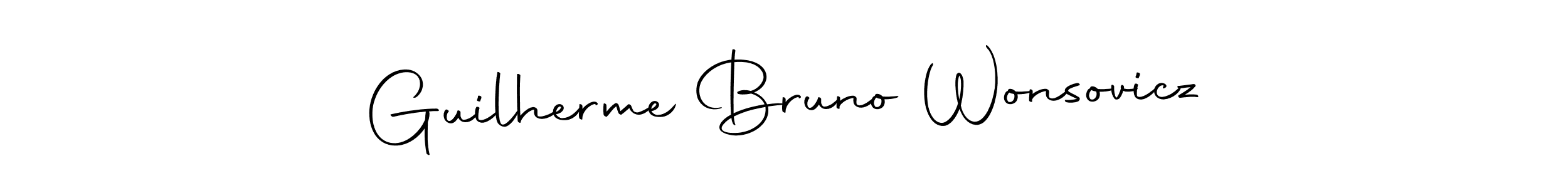Create a beautiful signature design for name Guilherme Bruno Wonsovicz. With this signature (Autography-DOLnW) fonts, you can make a handwritten signature for free. Guilherme Bruno Wonsovicz signature style 10 images and pictures png