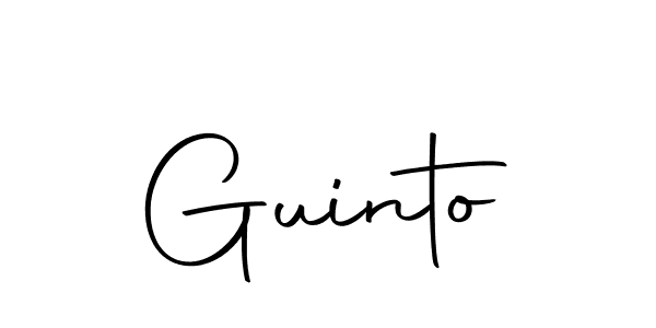 Use a signature maker to create a handwritten signature online. With this signature software, you can design (Autography-DOLnW) your own signature for name Guinto. Guinto signature style 10 images and pictures png