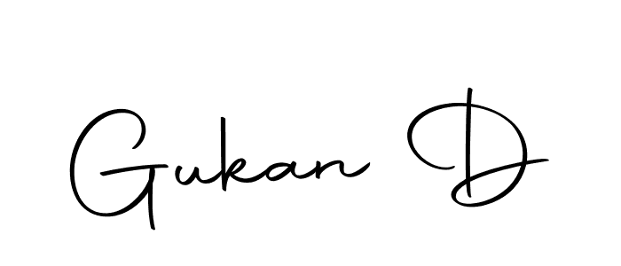 Create a beautiful signature design for name Gukan D. With this signature (Autography-DOLnW) fonts, you can make a handwritten signature for free. Gukan D signature style 10 images and pictures png