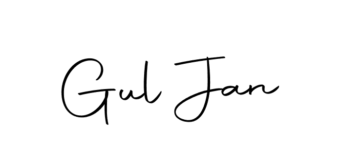 Use a signature maker to create a handwritten signature online. With this signature software, you can design (Autography-DOLnW) your own signature for name Gul Jan. Gul Jan signature style 10 images and pictures png