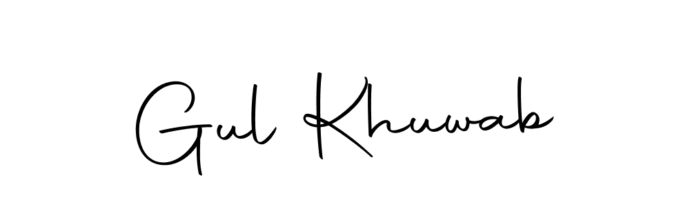 Make a beautiful signature design for name Gul Khuwab. With this signature (Autography-DOLnW) style, you can create a handwritten signature for free. Gul Khuwab signature style 10 images and pictures png