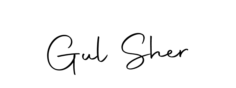 Create a beautiful signature design for name Gul Sher. With this signature (Autography-DOLnW) fonts, you can make a handwritten signature for free. Gul Sher signature style 10 images and pictures png