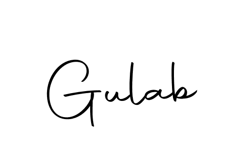 Use a signature maker to create a handwritten signature online. With this signature software, you can design (Autography-DOLnW) your own signature for name Gulab. Gulab signature style 10 images and pictures png