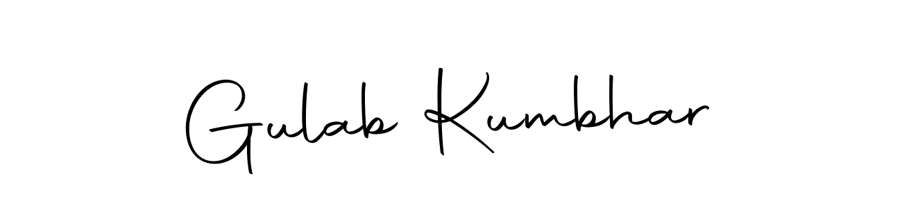 The best way (Autography-DOLnW) to make a short signature is to pick only two or three words in your name. The name Gulab Kumbhar include a total of six letters. For converting this name. Gulab Kumbhar signature style 10 images and pictures png