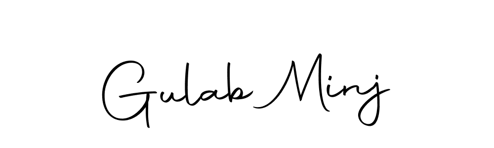 Create a beautiful signature design for name Gulab Minj. With this signature (Autography-DOLnW) fonts, you can make a handwritten signature for free. Gulab Minj signature style 10 images and pictures png