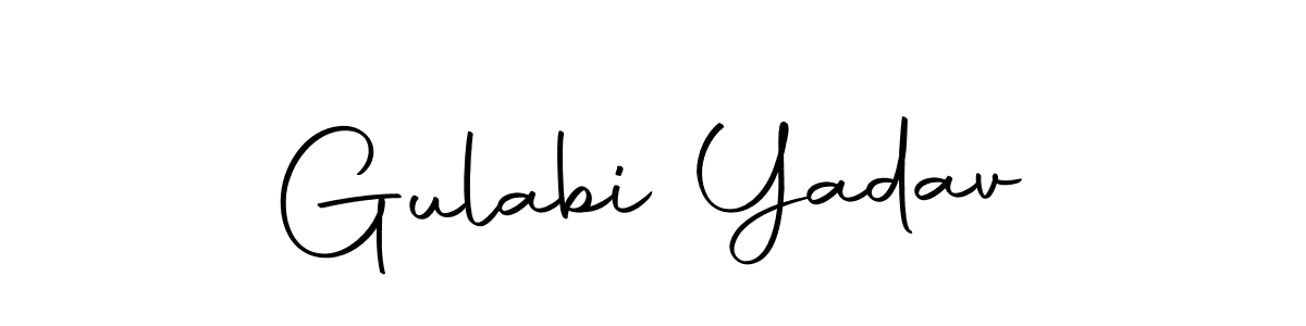 How to make Gulabi Yadav name signature. Use Autography-DOLnW style for creating short signs online. This is the latest handwritten sign. Gulabi Yadav signature style 10 images and pictures png