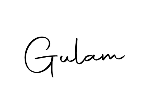 Design your own signature with our free online signature maker. With this signature software, you can create a handwritten (Autography-DOLnW) signature for name Gulam. Gulam signature style 10 images and pictures png