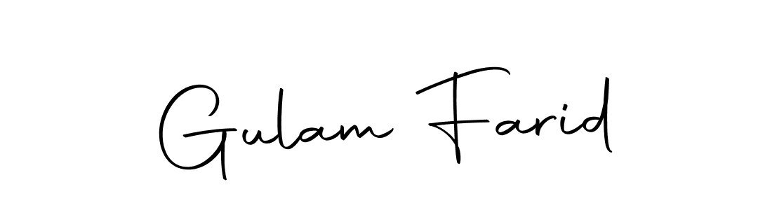 Make a beautiful signature design for name Gulam Farid. With this signature (Autography-DOLnW) style, you can create a handwritten signature for free. Gulam Farid signature style 10 images and pictures png