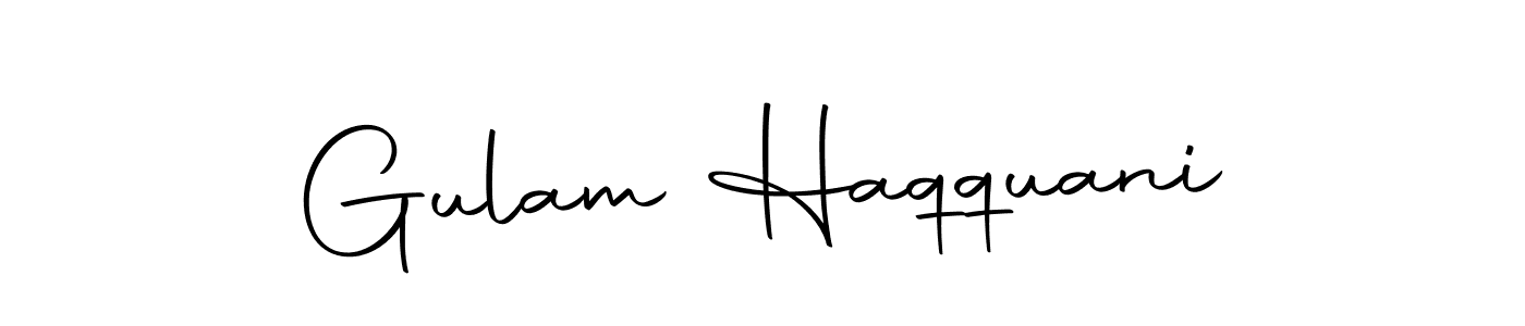 How to make Gulam Haqquani name signature. Use Autography-DOLnW style for creating short signs online. This is the latest handwritten sign. Gulam Haqquani signature style 10 images and pictures png