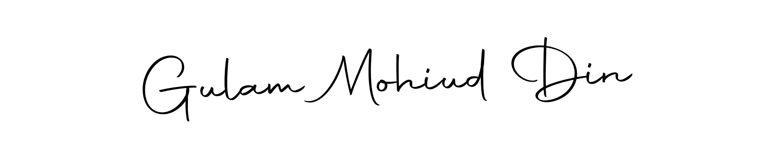 How to make Gulam Mohiud Din name signature. Use Autography-DOLnW style for creating short signs online. This is the latest handwritten sign. Gulam Mohiud Din signature style 10 images and pictures png