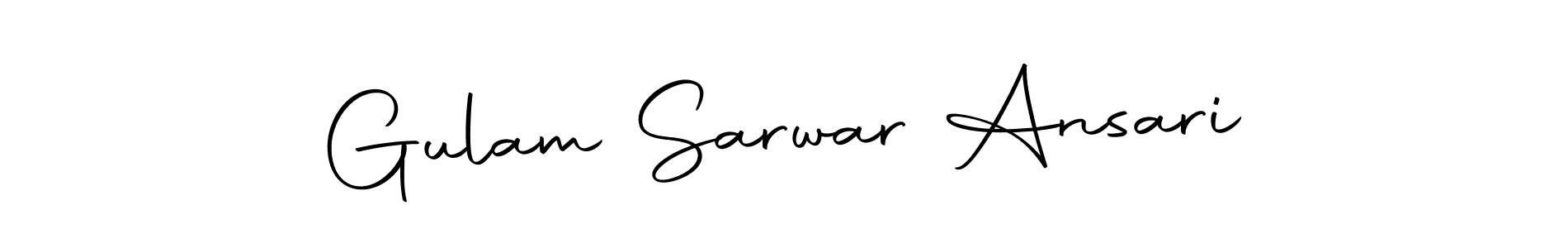 How to make Gulam Sarwar Ansari name signature. Use Autography-DOLnW style for creating short signs online. This is the latest handwritten sign. Gulam Sarwar Ansari signature style 10 images and pictures png