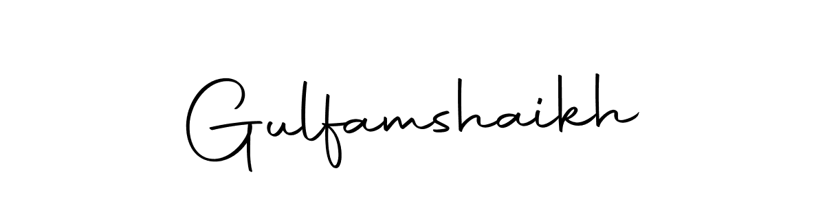 Use a signature maker to create a handwritten signature online. With this signature software, you can design (Autography-DOLnW) your own signature for name Gulfamshaikh. Gulfamshaikh signature style 10 images and pictures png