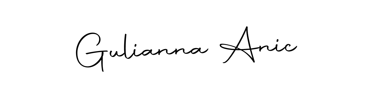 Gulianna Anic stylish signature style. Best Handwritten Sign (Autography-DOLnW) for my name. Handwritten Signature Collection Ideas for my name Gulianna Anic. Gulianna Anic signature style 10 images and pictures png
