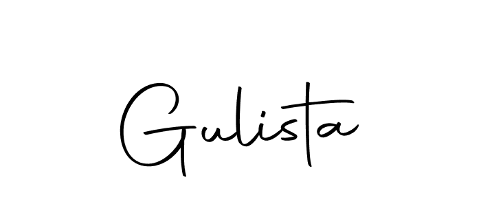 Design your own signature with our free online signature maker. With this signature software, you can create a handwritten (Autography-DOLnW) signature for name Gulista. Gulista signature style 10 images and pictures png