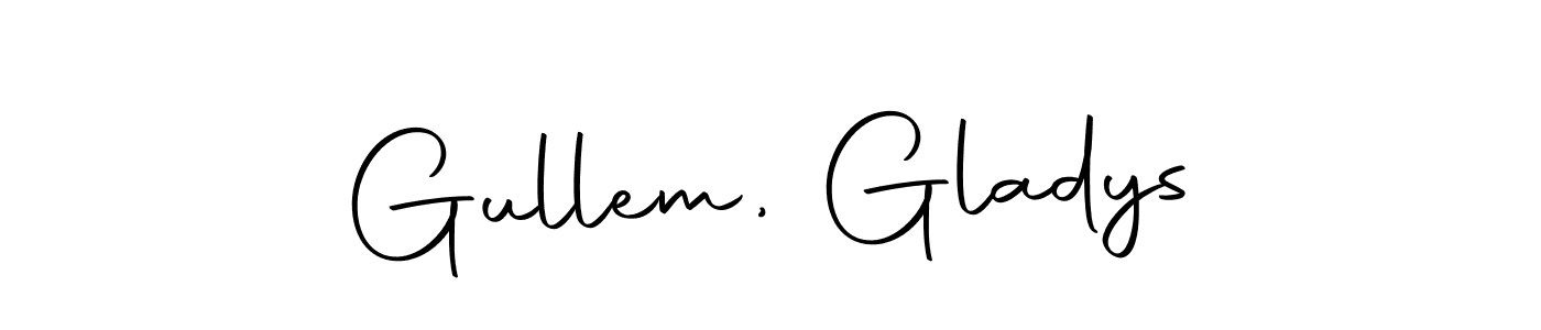 if you are searching for the best signature style for your name Gullem, Gladys. so please give up your signature search. here we have designed multiple signature styles  using Autography-DOLnW. Gullem, Gladys signature style 10 images and pictures png