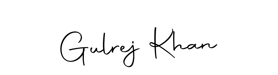 How to make Gulrej Khan name signature. Use Autography-DOLnW style for creating short signs online. This is the latest handwritten sign. Gulrej Khan signature style 10 images and pictures png